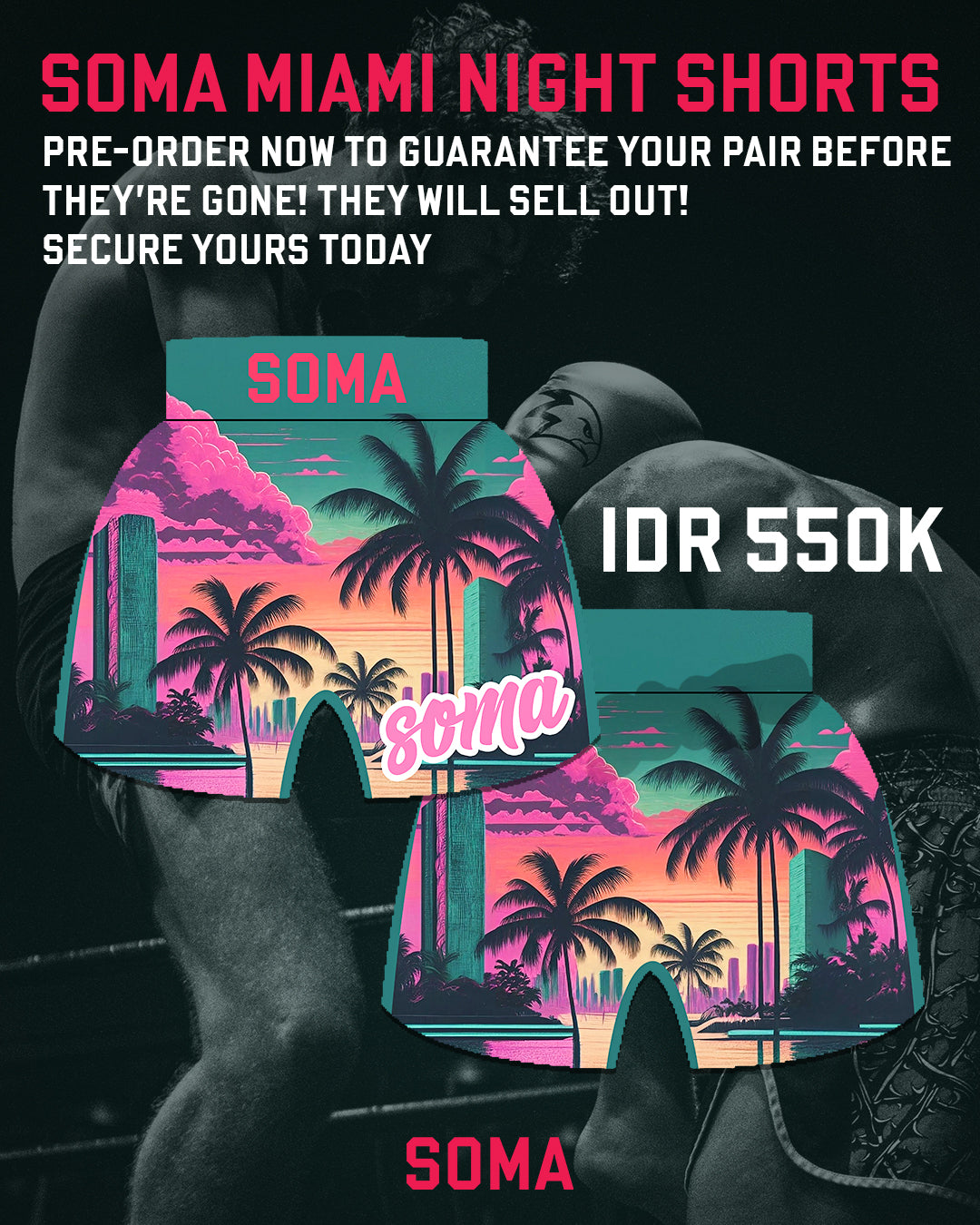 Pre-Order “Miami Nights” Muay Thai Short