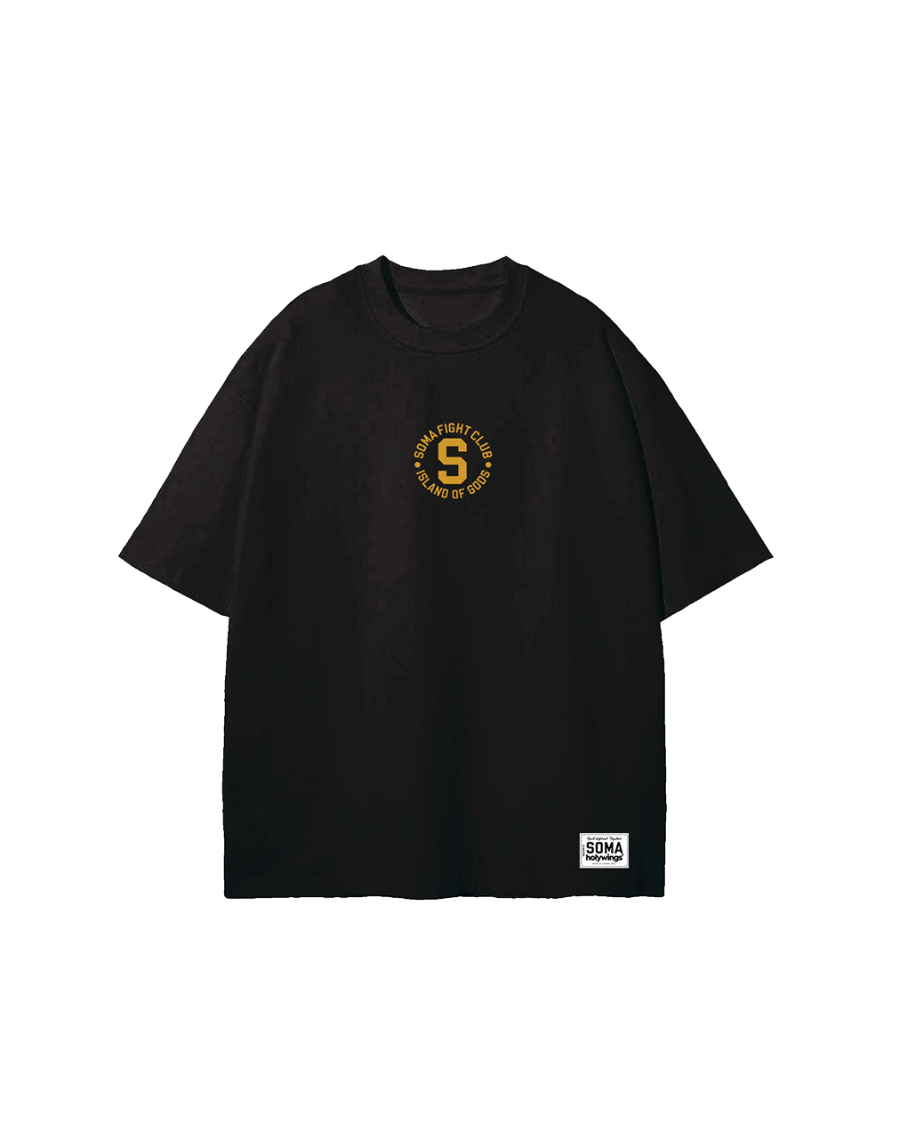 SOMA "ISLAND OF GODS" GOLD BOXY TEE